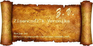Zisencsák Veronika névjegykártya